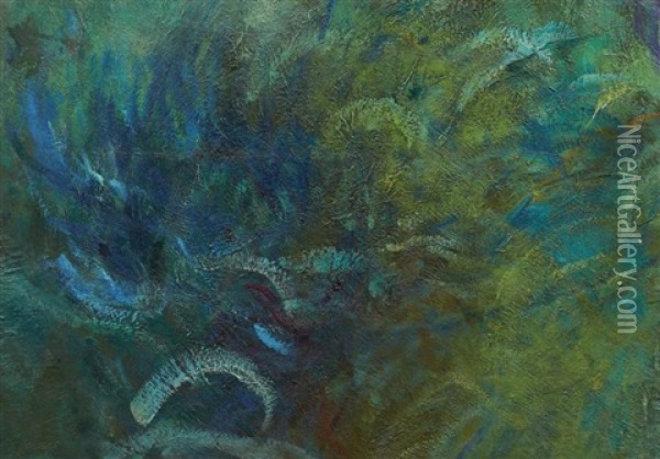 Nympheas (fragment) Oil Painting - Claude Monet