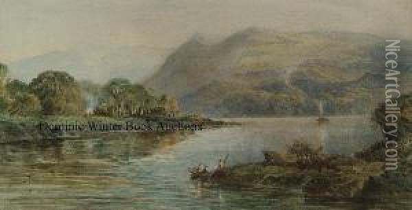 Lakeland Or River Oil Painting - Albert Pollitt