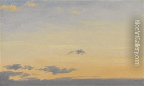 Sky (study) Oil Painting - Albert Bierstadt