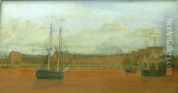 Hull From The Humber Oil Painting - William Frederick Settle