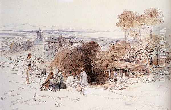 Camerino, 1849 Oil Painting - Edward Lear