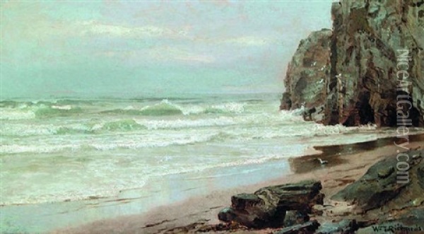 On The Coast Oil Painting - William Trost Richards