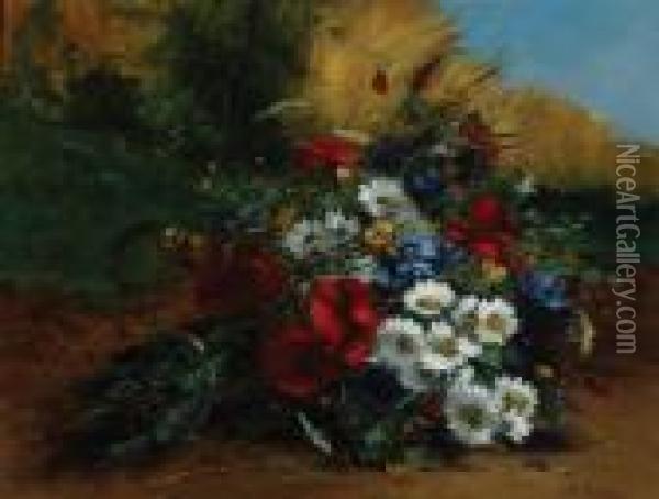 Le Bouquet De Fleurs Oil Painting - Eugene Henri Cauchois