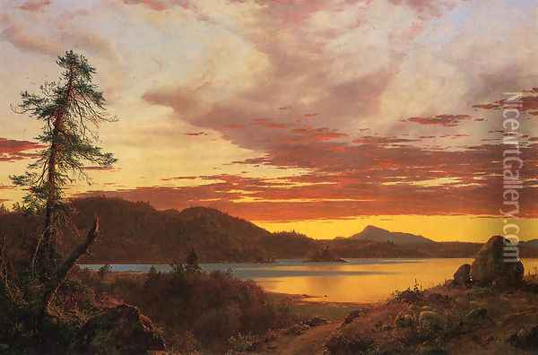 Sunset Oil Painting - Frederic Edwin Church