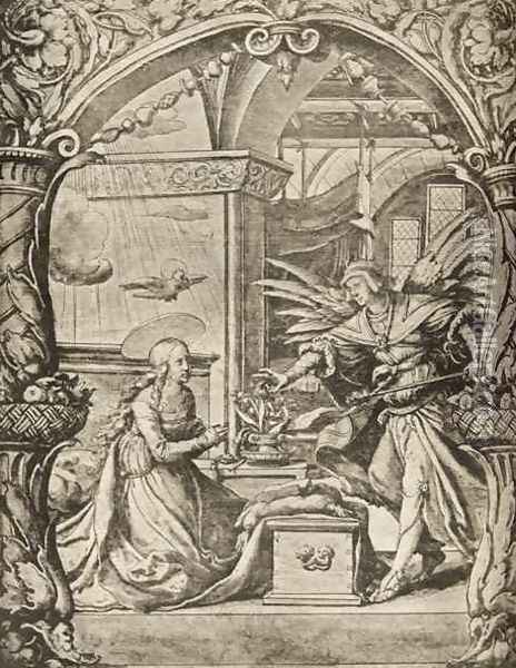 The Annunciation Oil Painting - Hans Holbein the Younger