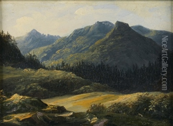 Vue Du Mont D'or En Auvergne Oil Painting - Alexandre Francois Loisel