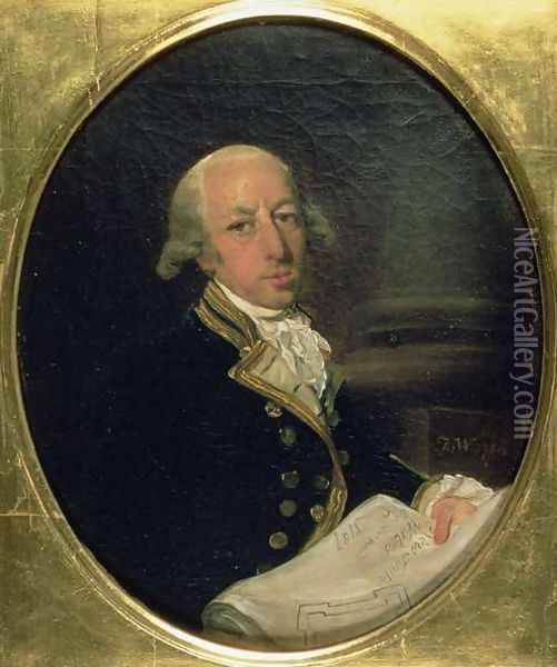 Portrait of Arthur Phillip (1738-1814), Commander of the First Fleet in 1788, founder and first Governor of New South Wales, 1787 Oil Painting - Francis Wheatley