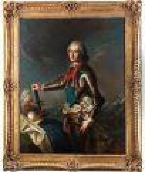 Portrait Von Louis Jean Marie De Bourbon, Duc De Penthievre Oil Painting - Jean-Marc Nattier