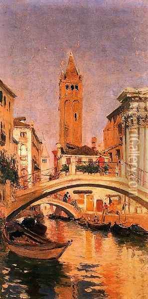 Canal de Venecia Oil Painting - Aureliano de Beruete y Moret