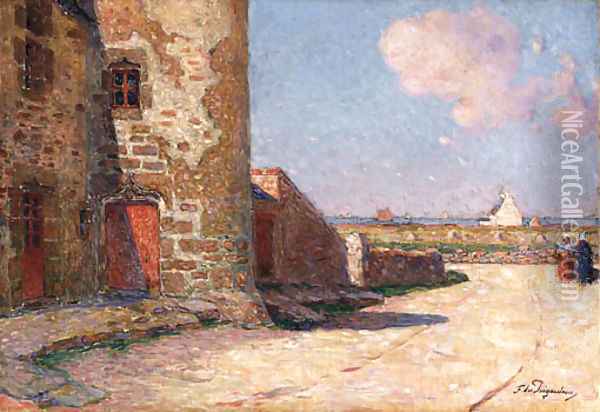 La route vers la mer en Bretagne Oil Painting - Ferdinand Loyen Du Puigaudeau