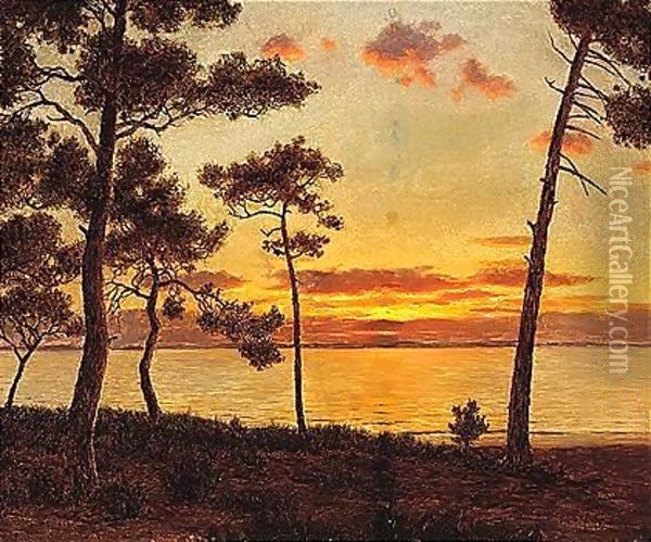 Sunset Oil Painting - Ivan Fedorovich Choultse