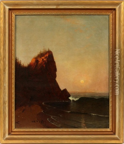 Cliffs At Mount Desert Oil Painting - Alfred Thompson Bricher