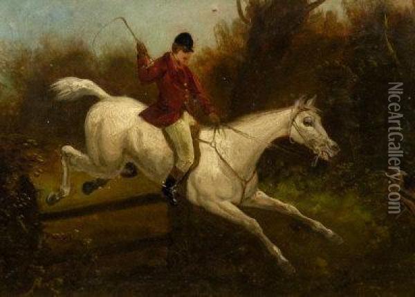 Jumping The Fence Oil Painting - Herny Jr Alken