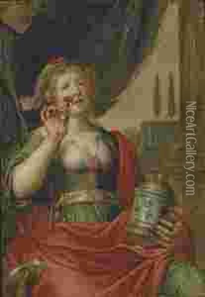 Artemise Portant Les Cendres Du Roi Mausole Oil Painting - Pieter van Lint