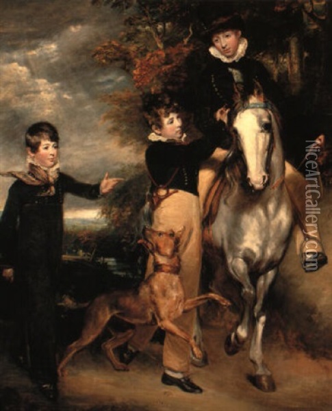 Masters Russell, Edward And Frederick Gray Oil Painting - John Jackson