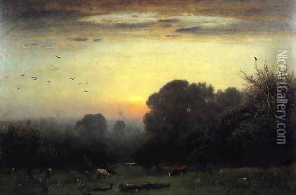 Morning Oil Painting - George Inness