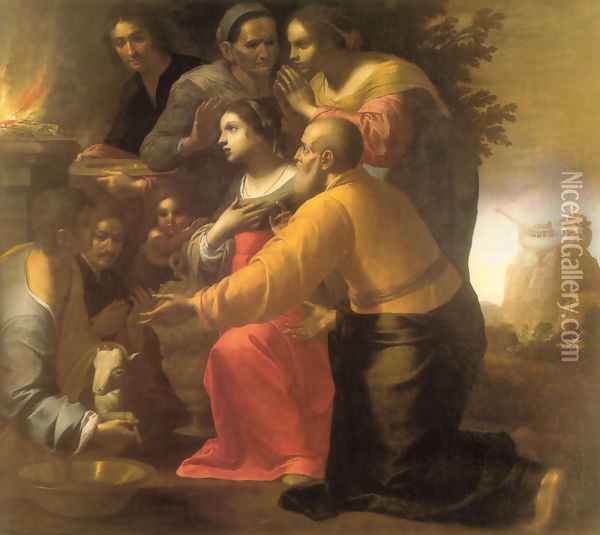 The Lamentation over the Dead Christ Oil Painting - Antonio Carracci