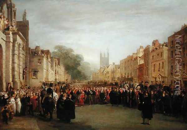 Reception of the Prince Regent Oil Painting - George Jones
