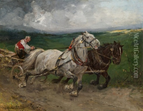 Ubern Strang Oil Painting - Julius von Blaas