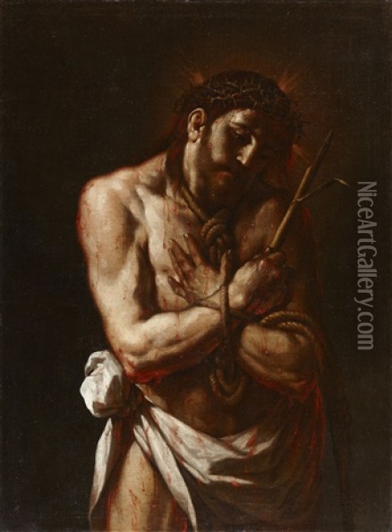 Ecce Homo Oil Painting - Acisclo Antonio Palomino de Castro y Velasco