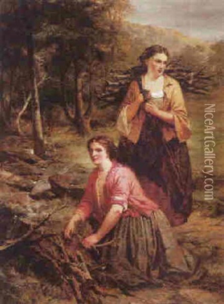 The Wood Gatherers Oil Painting - Thomas Faed