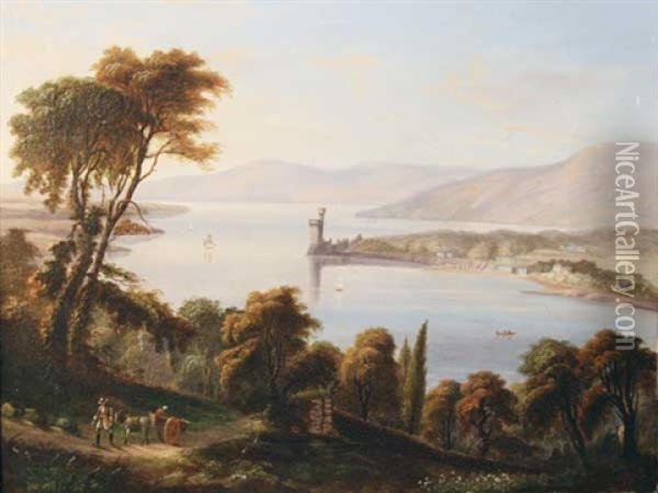 View Of Blackrock Castle, Cork Oil Painting - George Atkinson