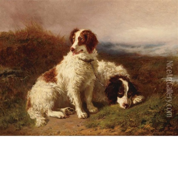 Hunting Dogs At Rest Oil Painting - Henry Garland