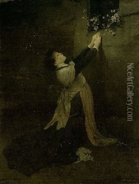 Margarethe (fausts Gretchen) Oil Painting - Gabriel von Max