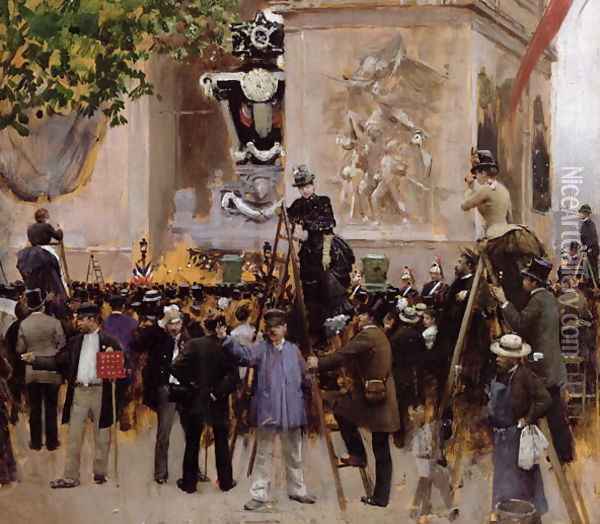 The Funeral of Victor Hugo Oil Painting - Jean-Georges Beraud
