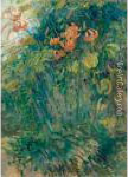 Tiger Lilies Oil Painting - John Henry Twachtman