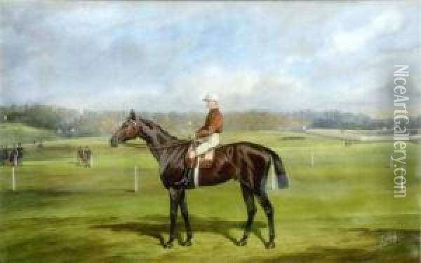 Cheval De Course Avec Son Jockey. Grand Prix De Deauville Oil Painting - Jonny Audy