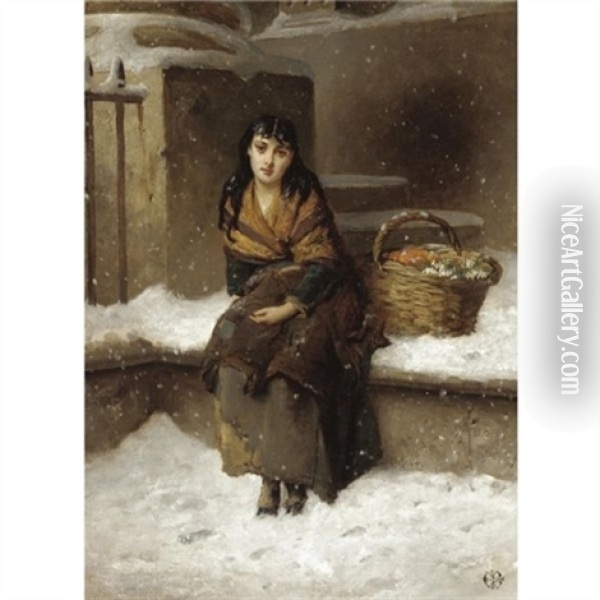 A Winter's Rest Oil Painting - Edward Charles Barnes
