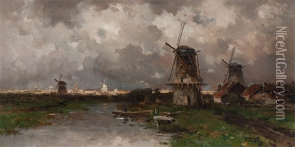 Opkomend Onweder Oil Painting - Willem Cornelis Rip