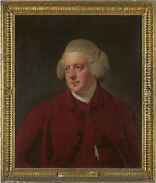 Portrait Of William Alvey Darwin (1726-1783) Oil Painting - Josepf Wright Of Derby
