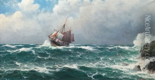 Marine Oil Painting - Lauritz Haaland