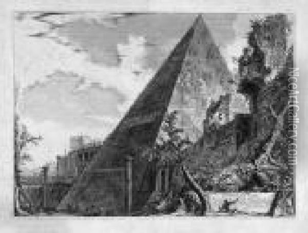 Piramide Di C. Cesto Oil Painting - Giovanni Battista Piranesi