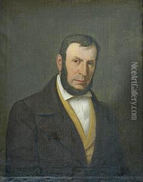 Portret Mezczyzny Oil Painting - Jan Maszkowski