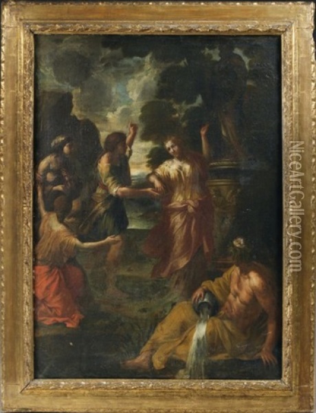Sainte Agathe Refusant D'adorer Les Idoles Paiennes Oil Painting - Pietro da Cortona