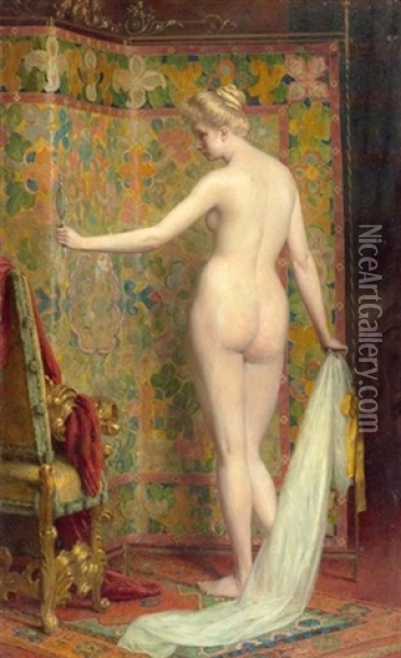 Stehender Weiblicher Akt Oil Painting - Carl Probst