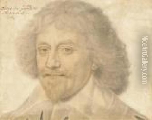 Portrait D'albert De Gondi, Marechal De Retz, En Buste Oil Painting - Daniel Dumonstier