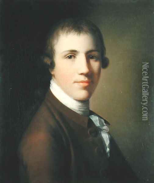 Portrait of a Young Man Oil Painting - Richard Caddick