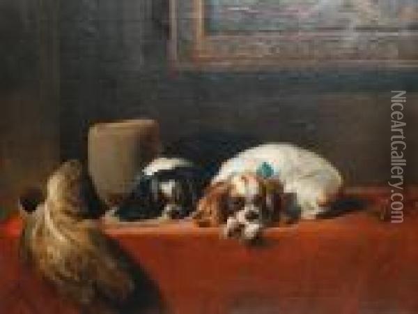 The Cavalier's Pets Oil Painting - Landseer, Sir Edwin
