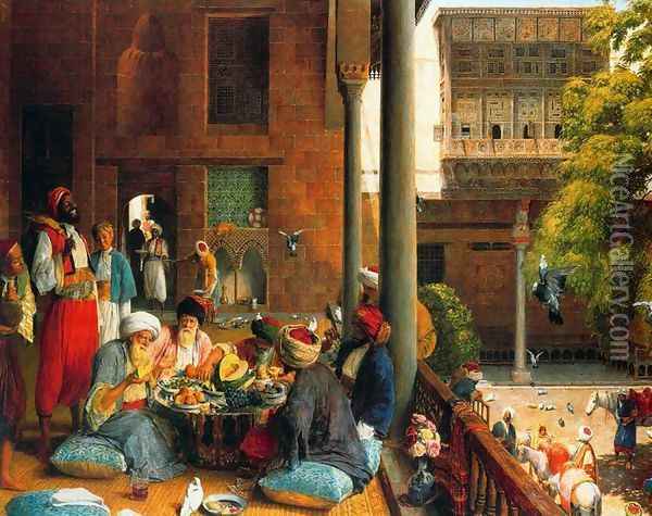 The Midday Meal, Cairo Oil Painting - John Frederick Lewis
