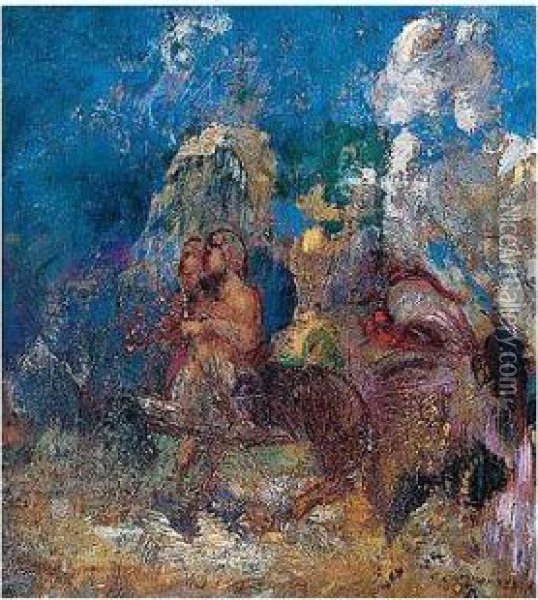Centaures Oil Painting - Odilon Redon
