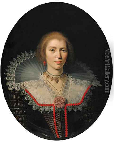 Portrait of a lady 2 Oil Painting - Paulus Moreelse