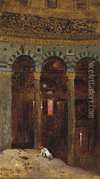 The Dome Of The Rock Oil Painting - Alberto Pasini