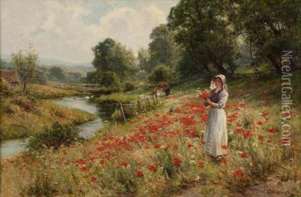 Gathering Poppies Oil Painting - Ernst Walbourn