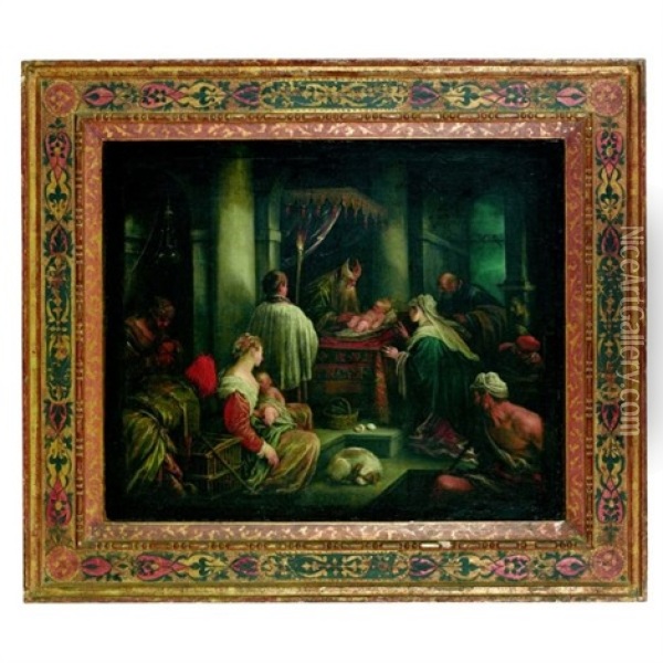 La Circoncision Oil Painting - Leandro da Ponte Bassano