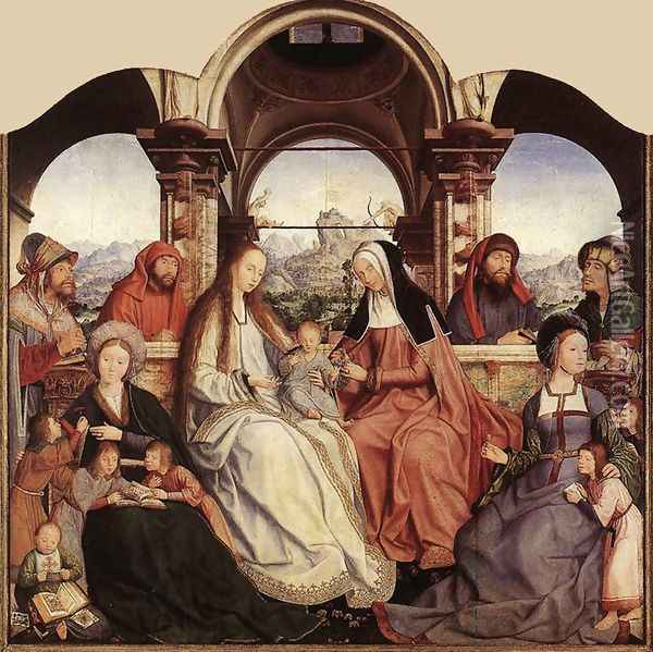 St Anne Altarpiece (central panel) 1507-08 Oil Painting - Quinten Metsys