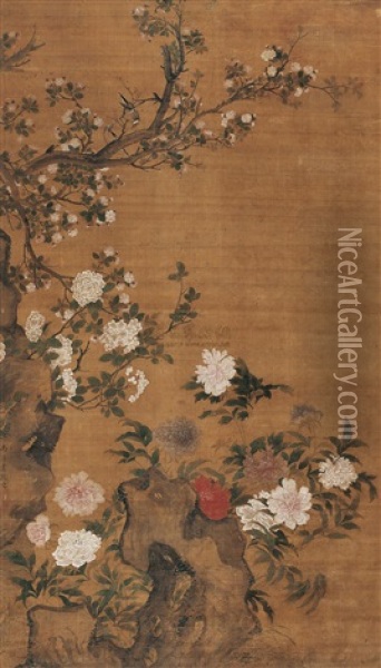 Flower Oil Painting -  Yu Yuan